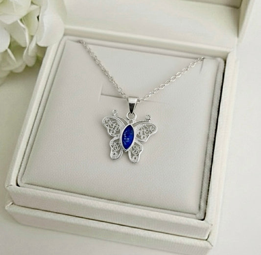 FILIGREE BUTTERFLY Ashes Memorial Pendant