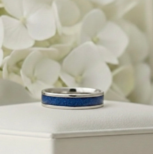 CHANNEL INLAY Ashes Memorial Ring