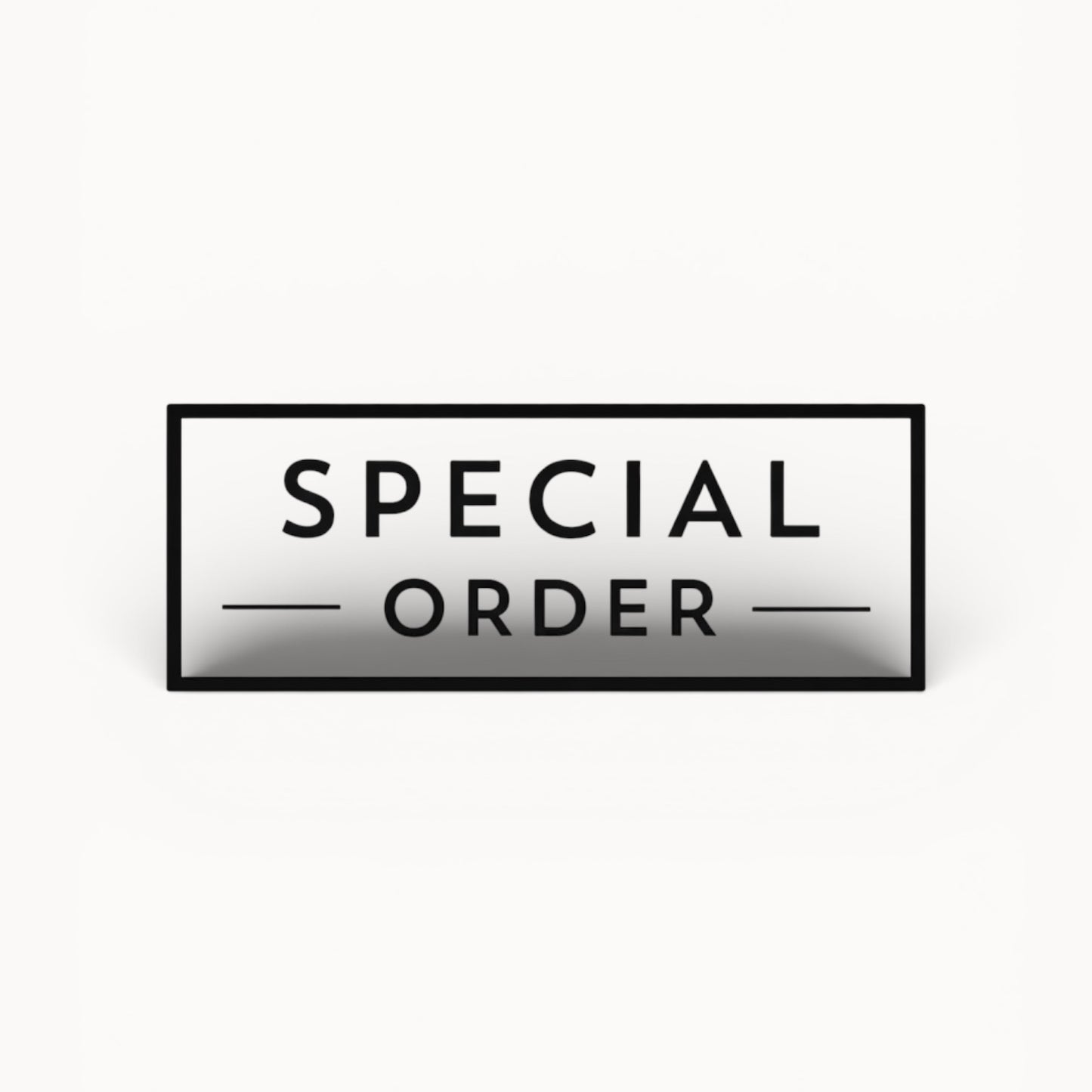 SPECIAL ORDER. K Ramsden