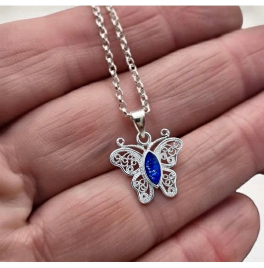 FILIGREE BUTTERFLY Ashes Memorial Pendant