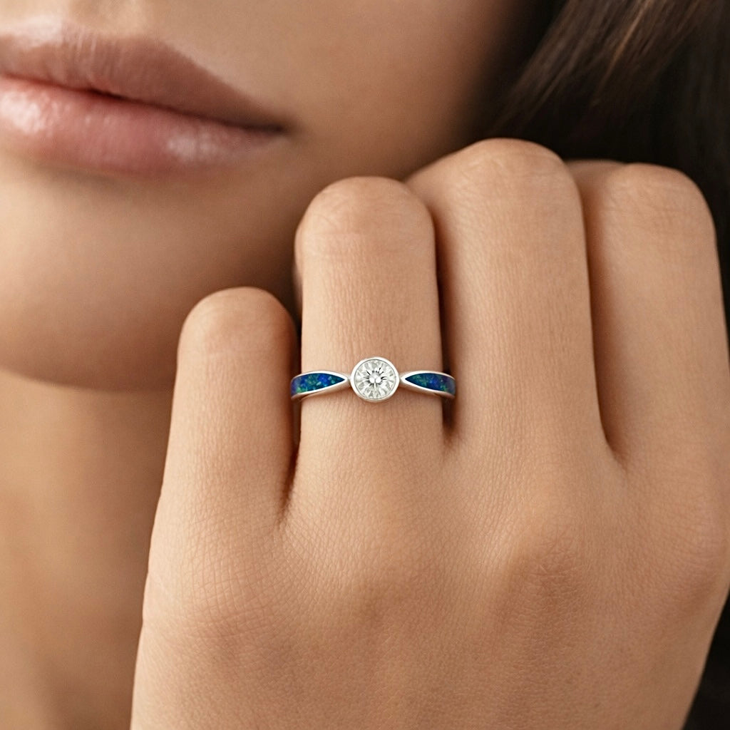 BELLA Solitaire Ashes Memorial Ring