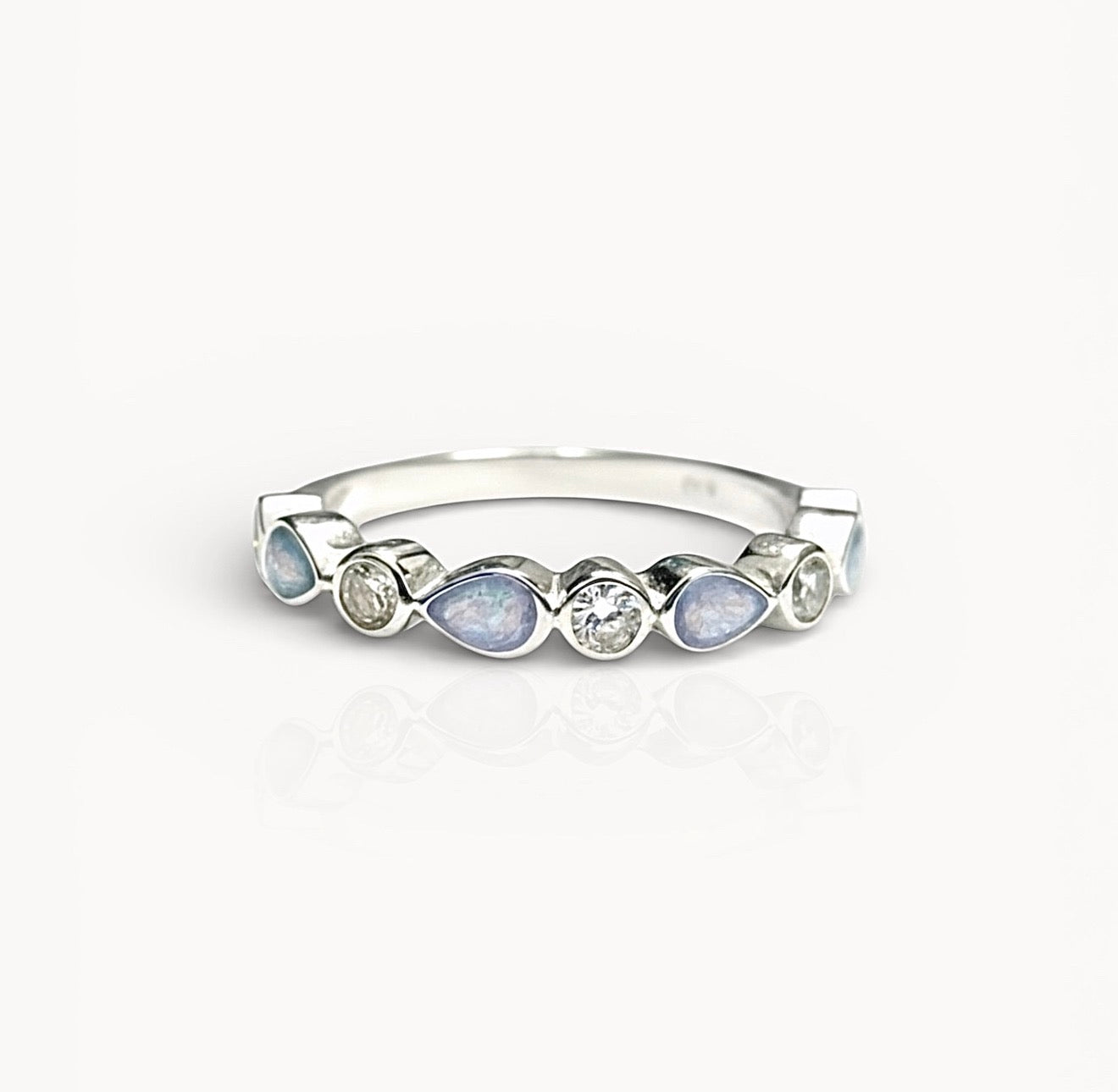 CHERISH CZ Ashes Teardrop Half Band