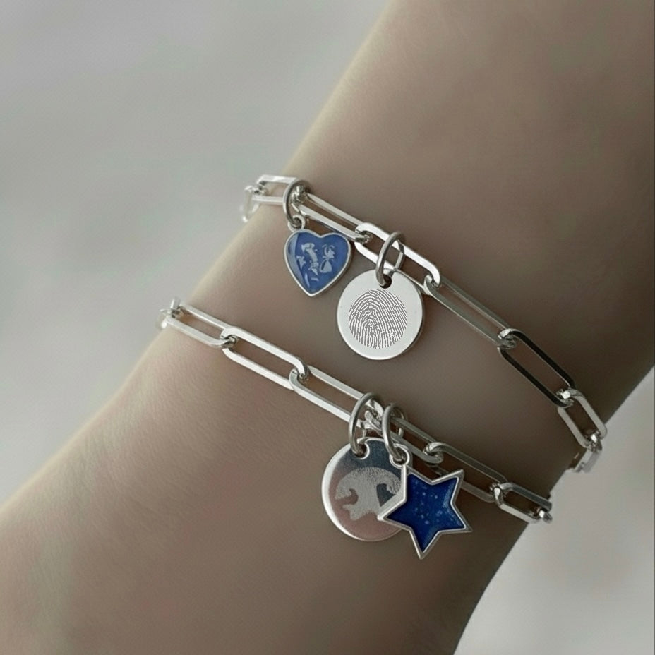 PAPERCLIP Slider Ashes Memorial Bracelet