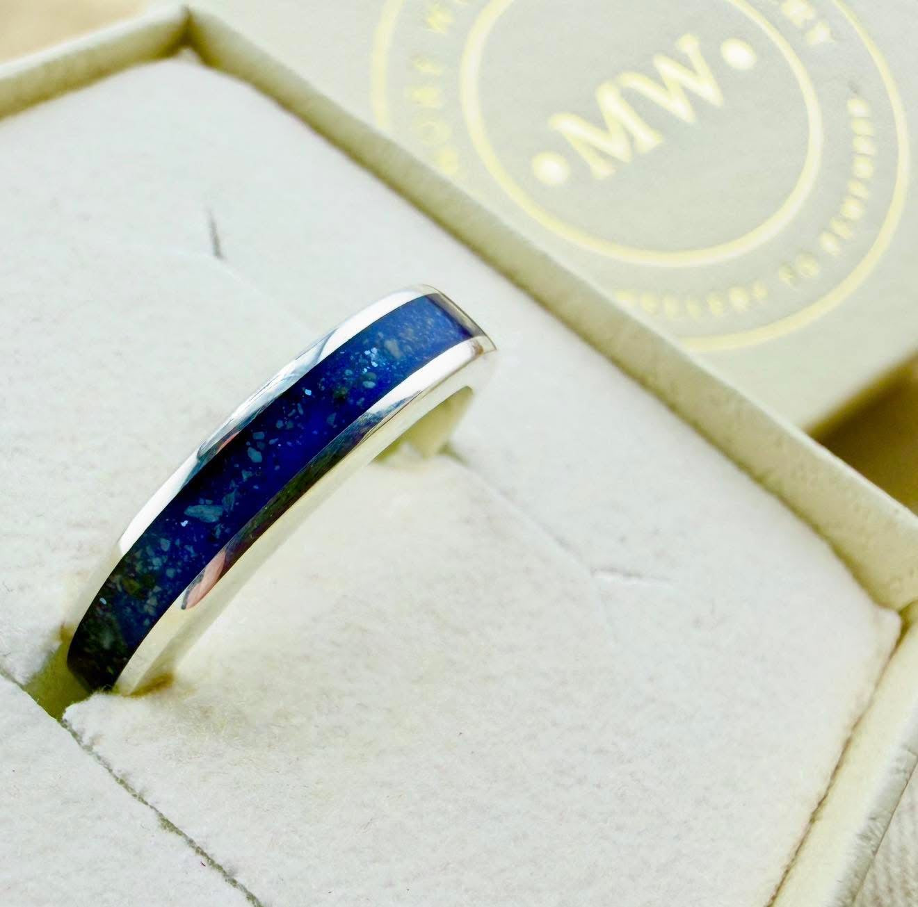 CHANNEL INLAY Ashes Memorial Ring